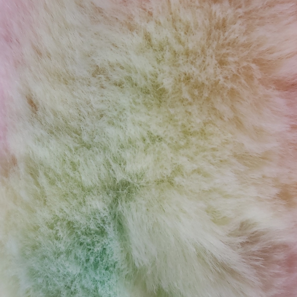pastel rainbow furry slippers - Picture 8 of 8